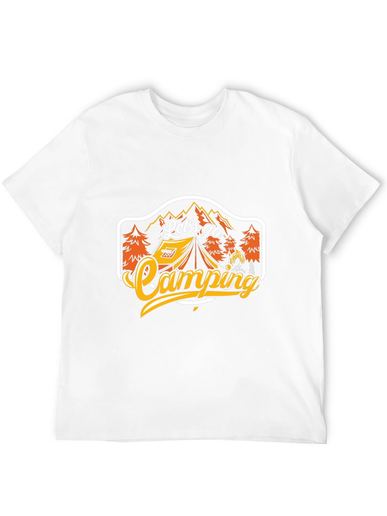 Lets Go Camping Black Graphic Tee