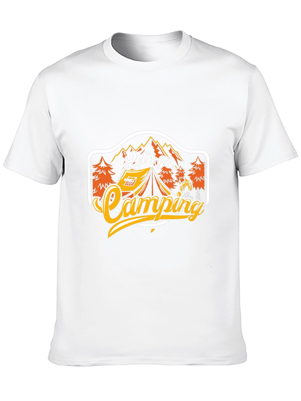 Lets Go Camping Black Graphic Tee