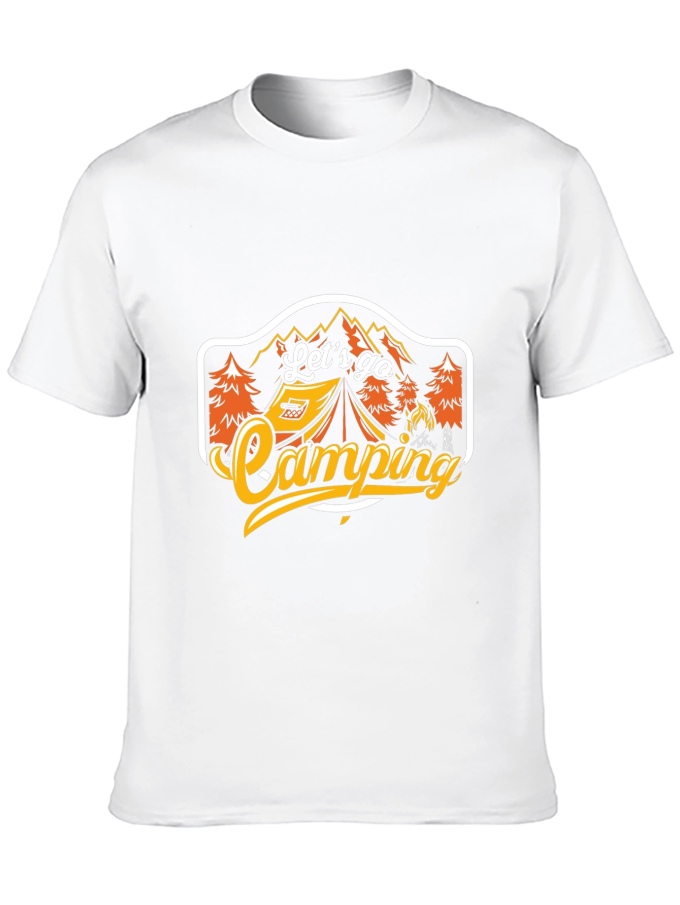 Lets Go Camping Black Graphic Tee