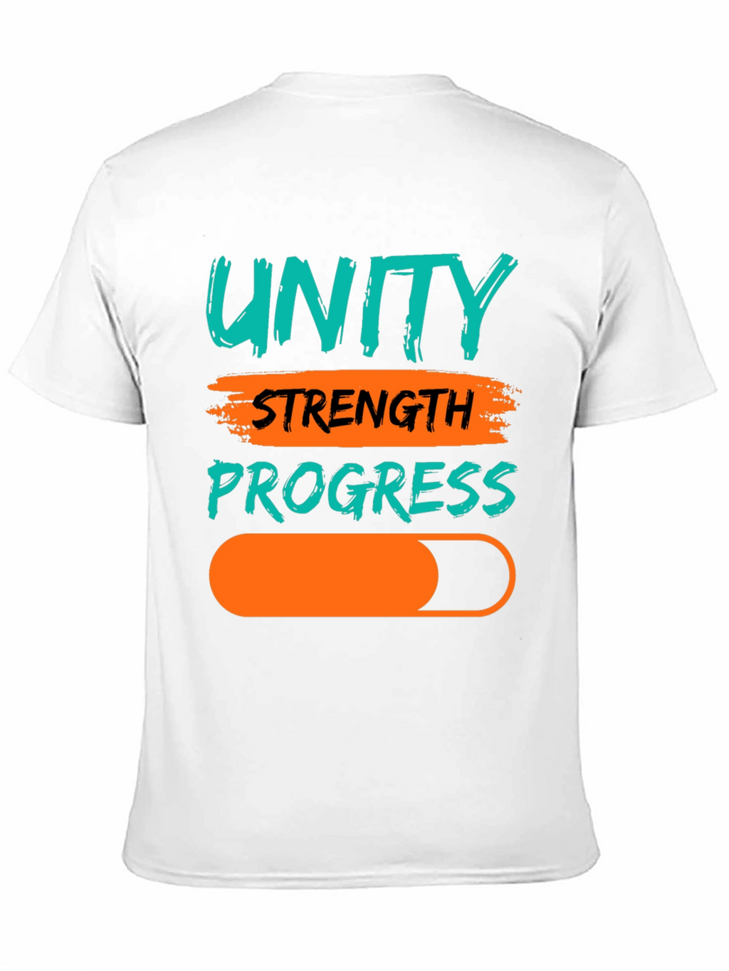 Unity Strength Progress Graphic Tee - Black Cotton T-Shirt