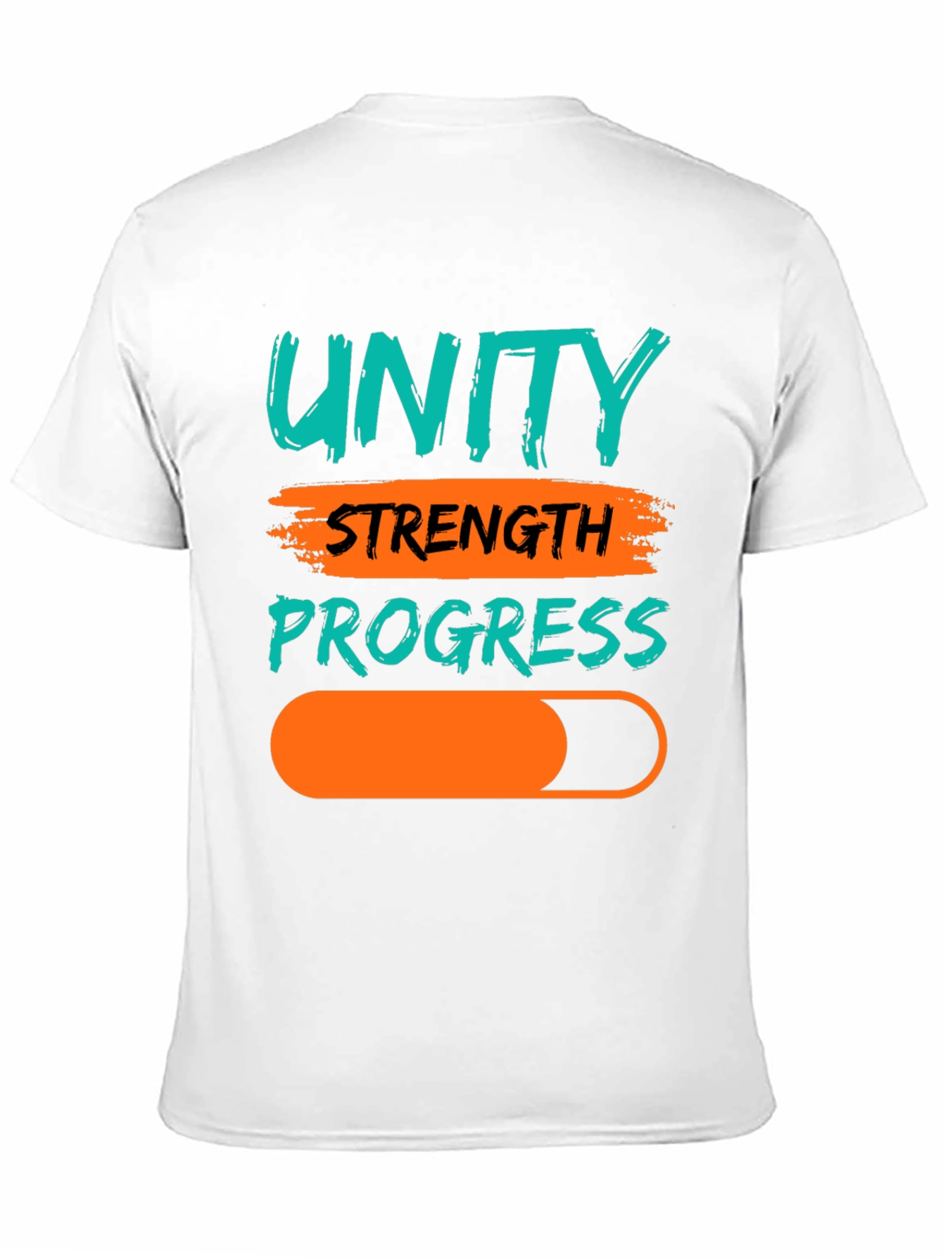 Unity Strength Progress Graphic Tee - Black Cotton T-Shirt