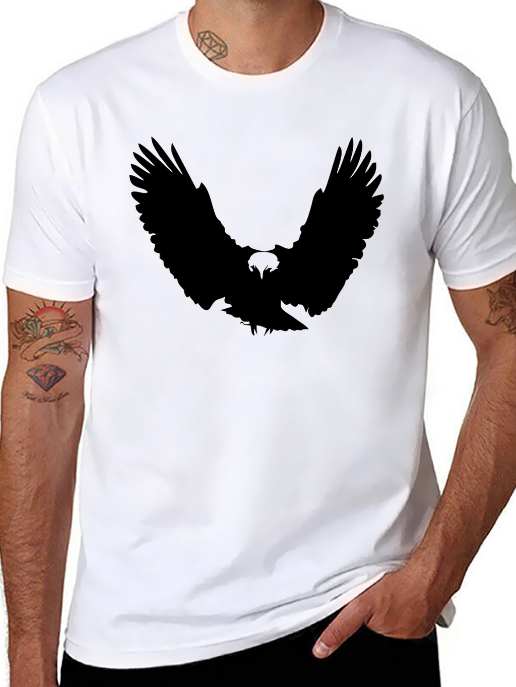 Black Eagle Graphic Tee - Stylish Mens T-Shirt
