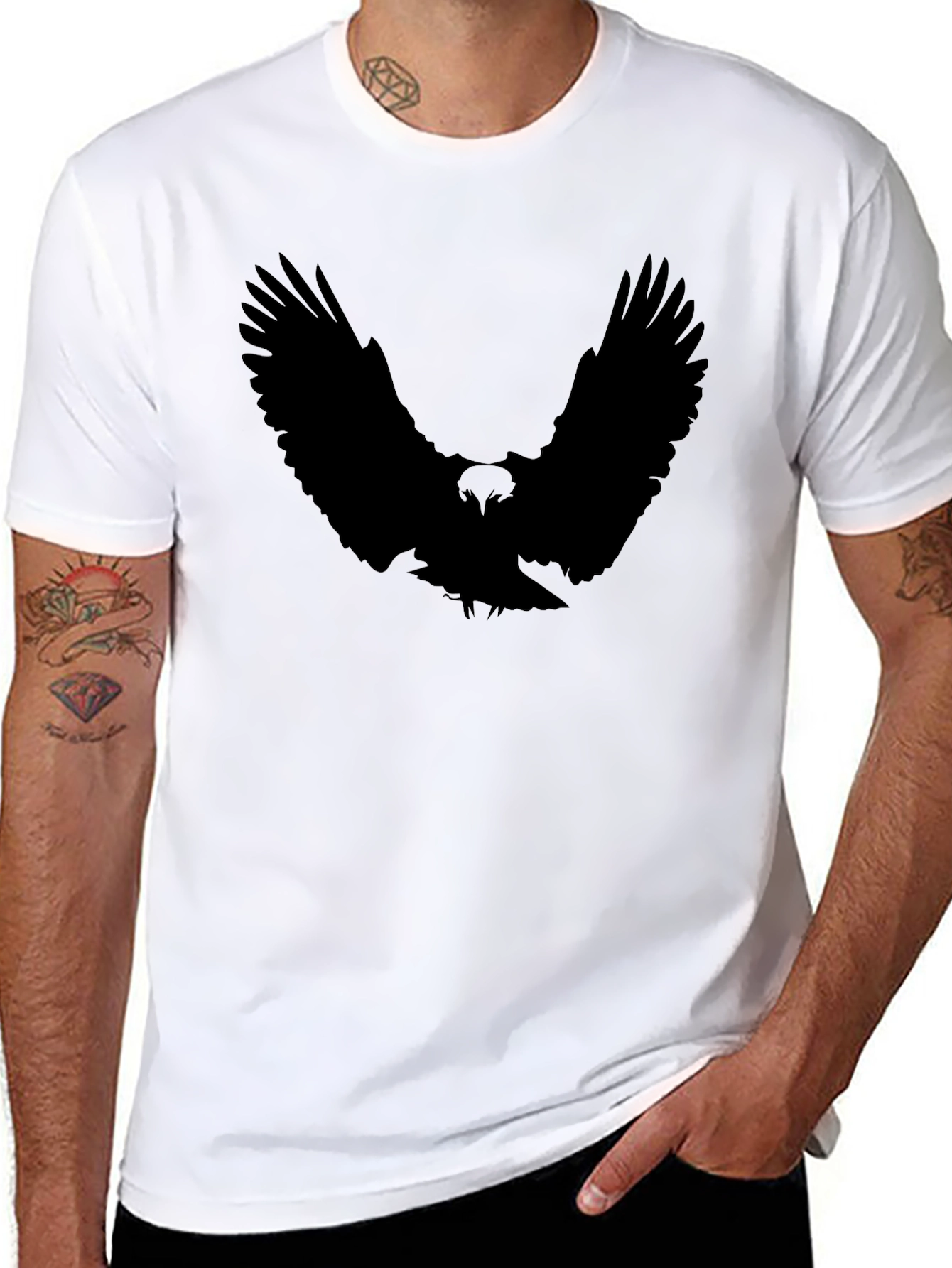 Black Eagle Graphic Tee - Stylish Mens T-Shirt