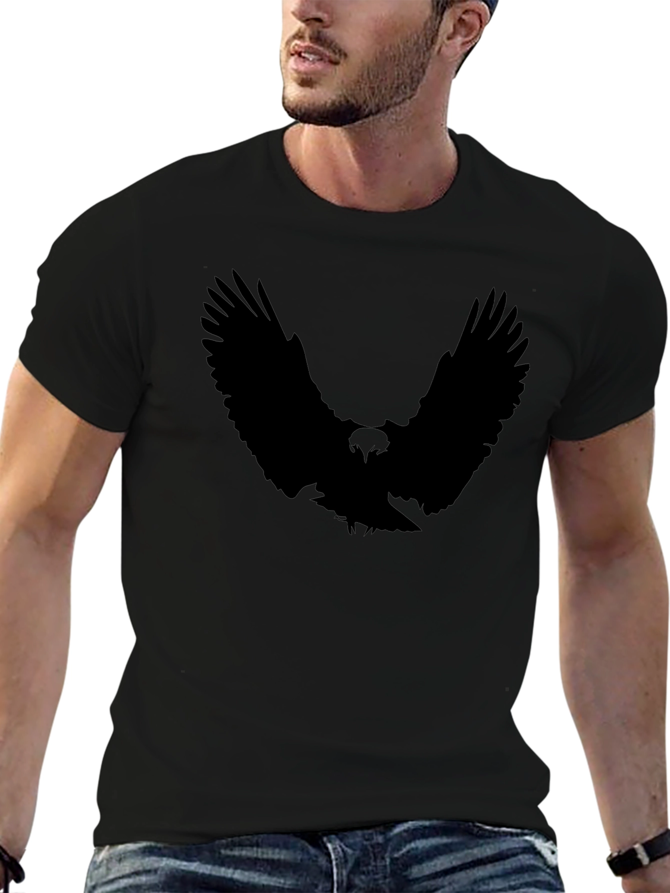 Black Eagle Graphic Tee - Stylish Mens T-Shirt