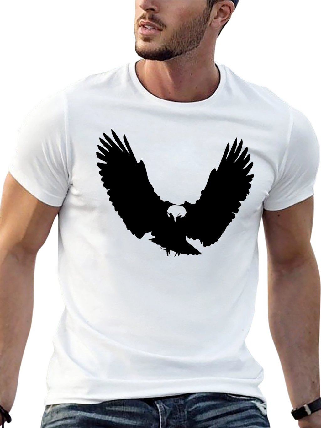 Black Eagle Graphic Tee - Stylish Mens T-Shirt