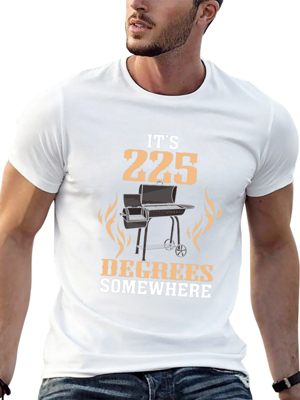 Its 225 Degrees Somewhere BBQ Grill T-Shirt
