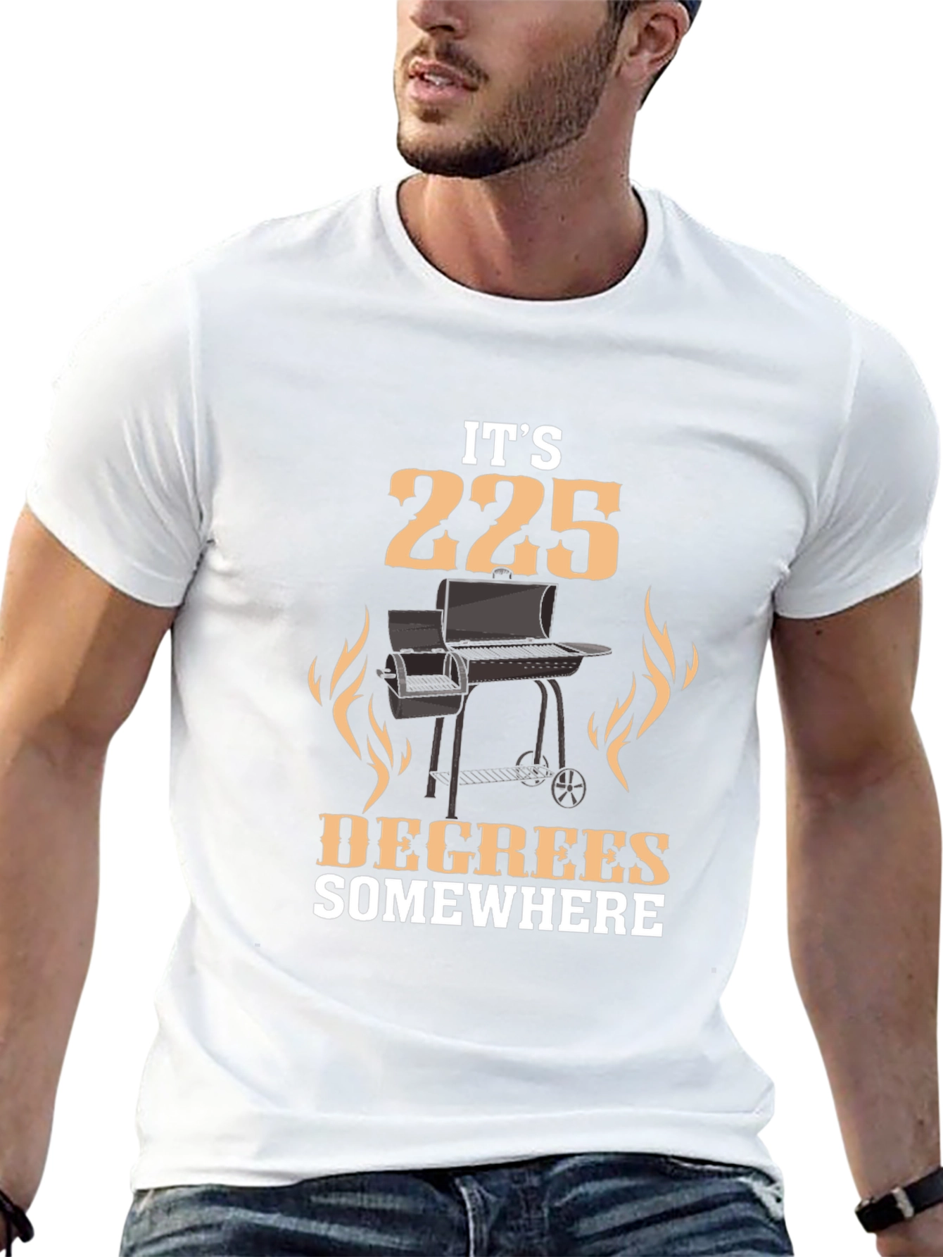 Its 225 Degrees Somewhere BBQ Grill T-Shirt