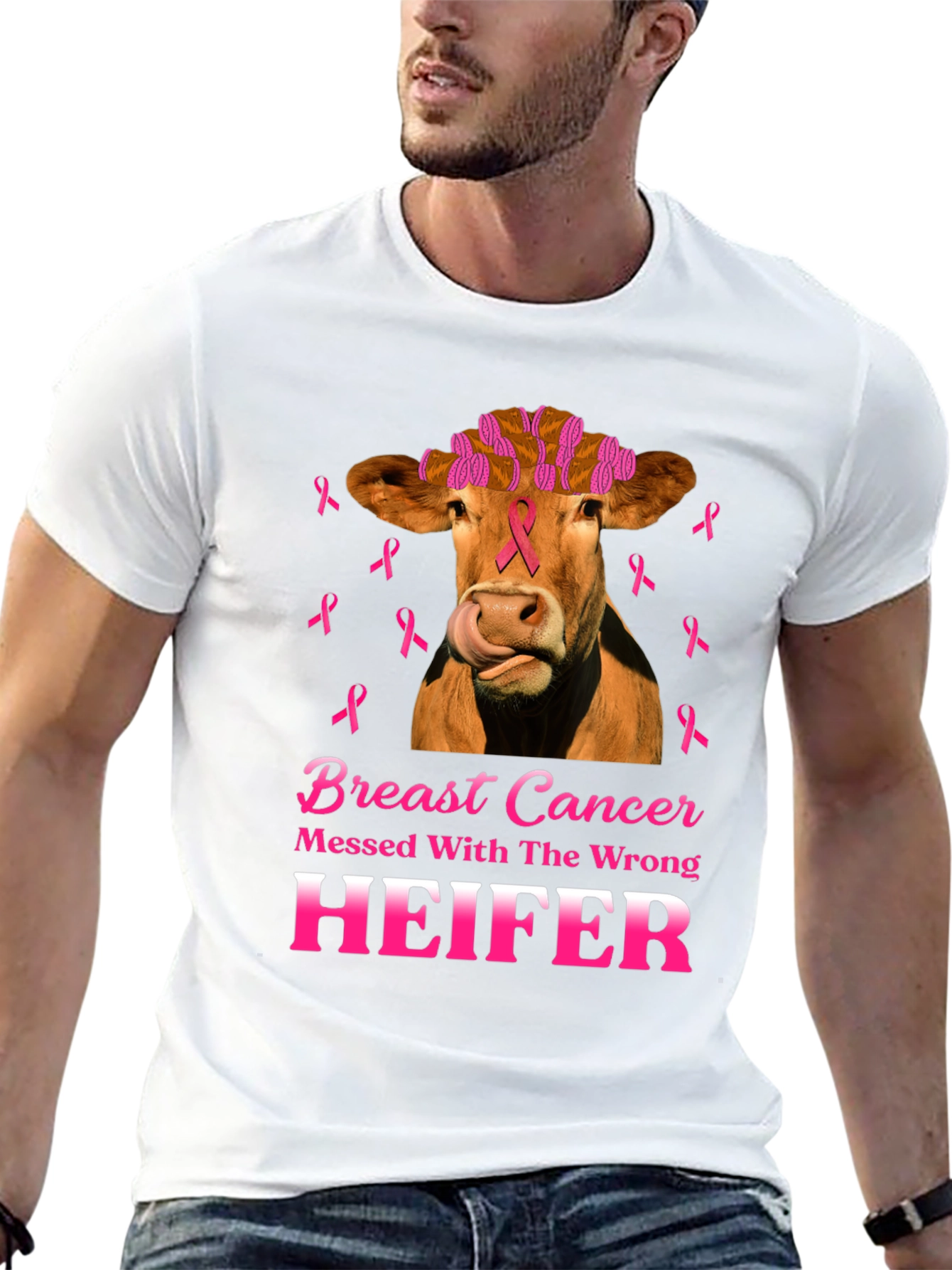 Breast Cancer Awareness Heifer T-Shirt