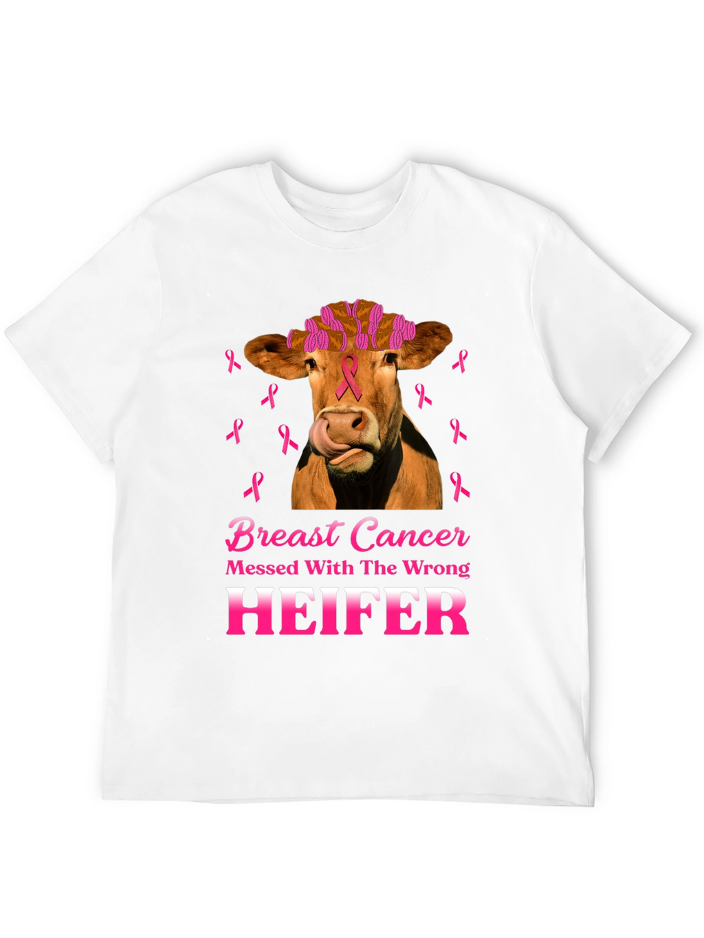 Breast Cancer Awareness Heifer T-Shirt