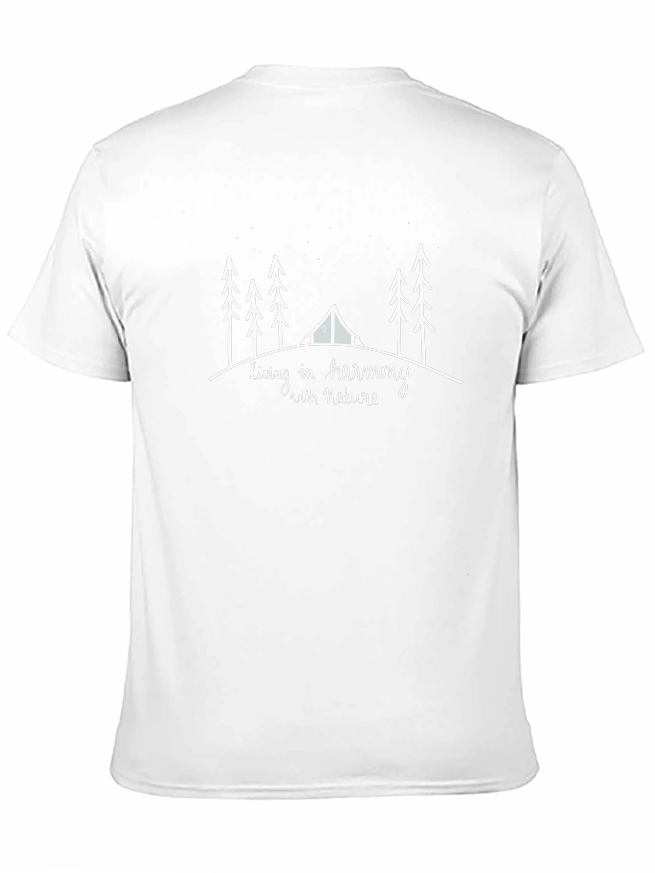 Nature Harmony Graphic Tee - Black Cotton Comfort