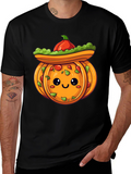 Cute Pumpkin Sombrero T-Shirt - Halloween Fiesta!