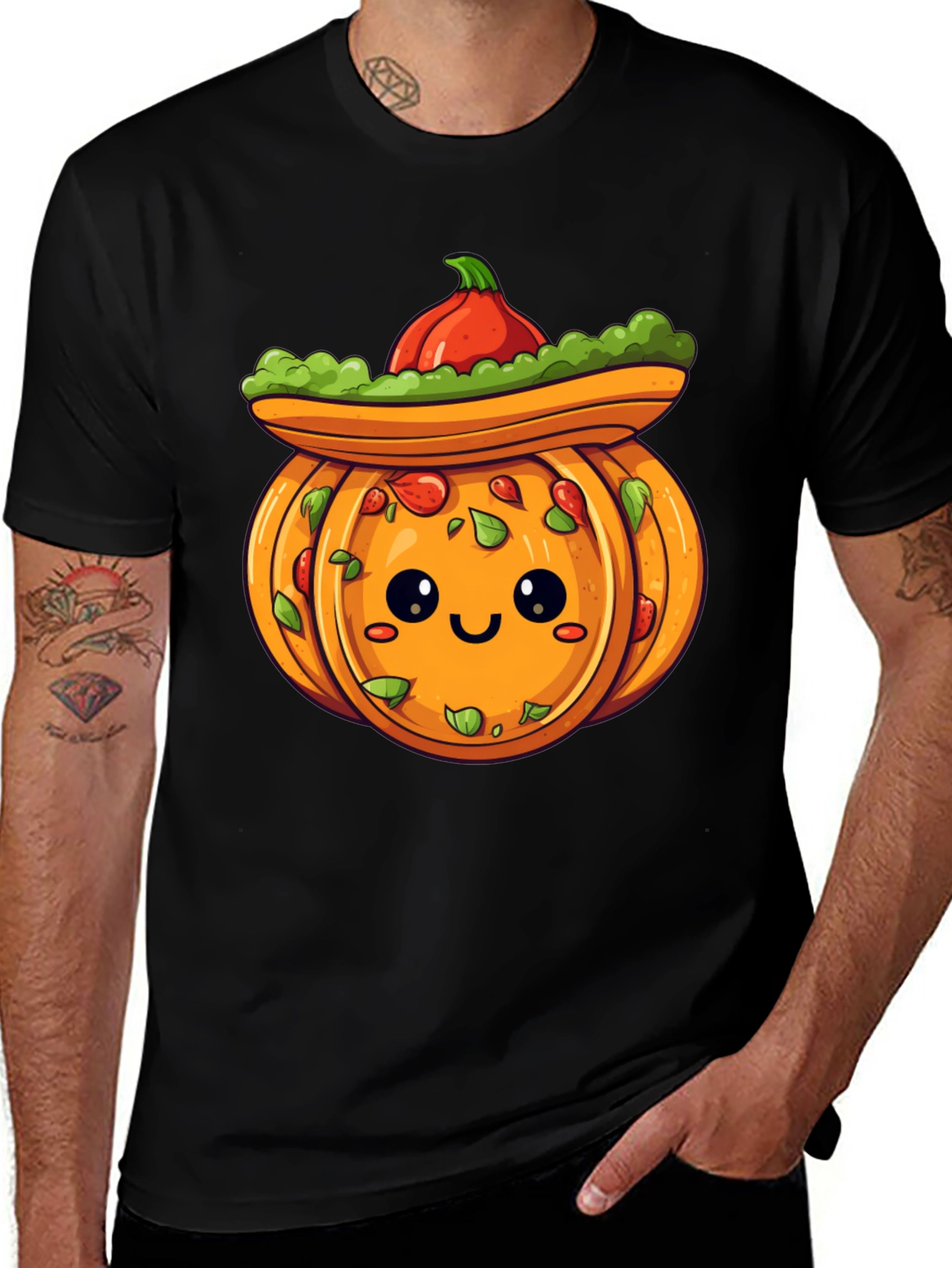 Cute Pumpkin Sombrero T-Shirt - Halloween Fiesta!