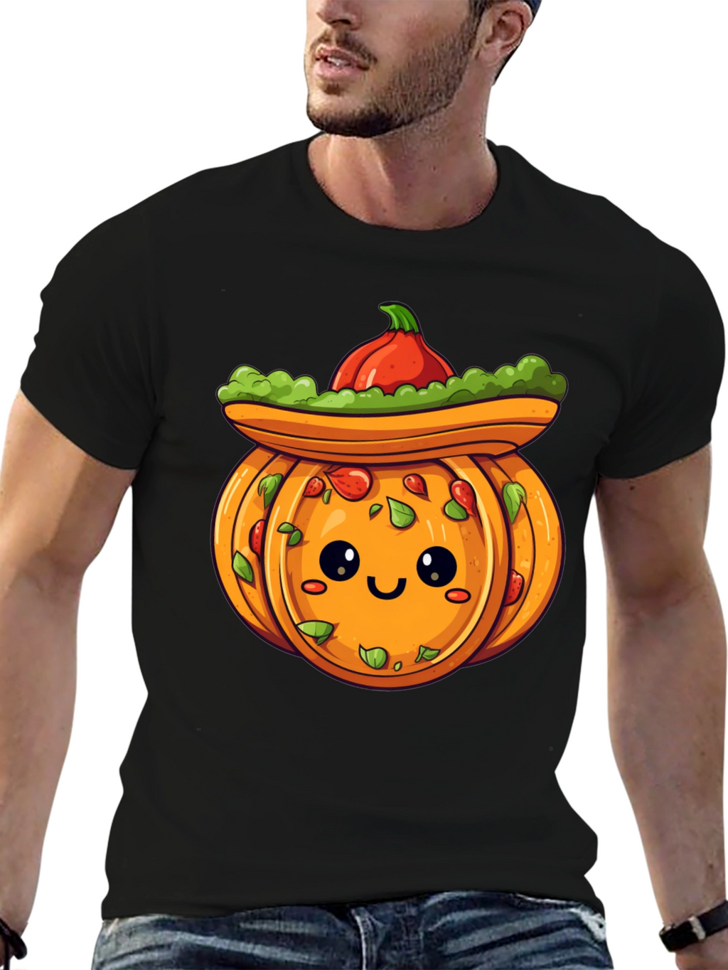Cute Pumpkin Sombrero T-Shirt - Halloween Fiesta!
