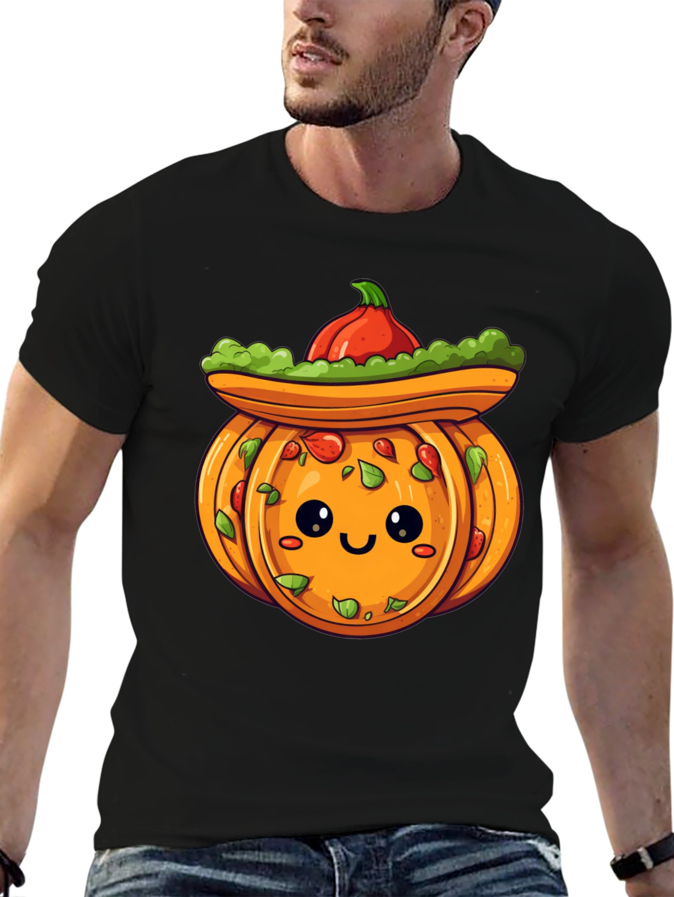Cute Pumpkin Sombrero T-Shirt - Halloween Fiesta!