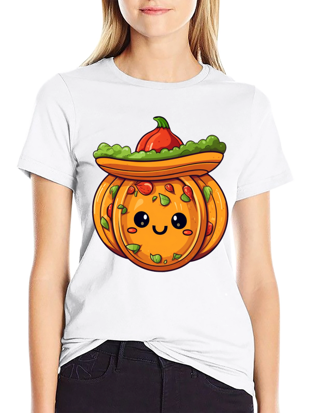 Cute Pumpkin Sombrero T-Shirt - Halloween Fiesta!