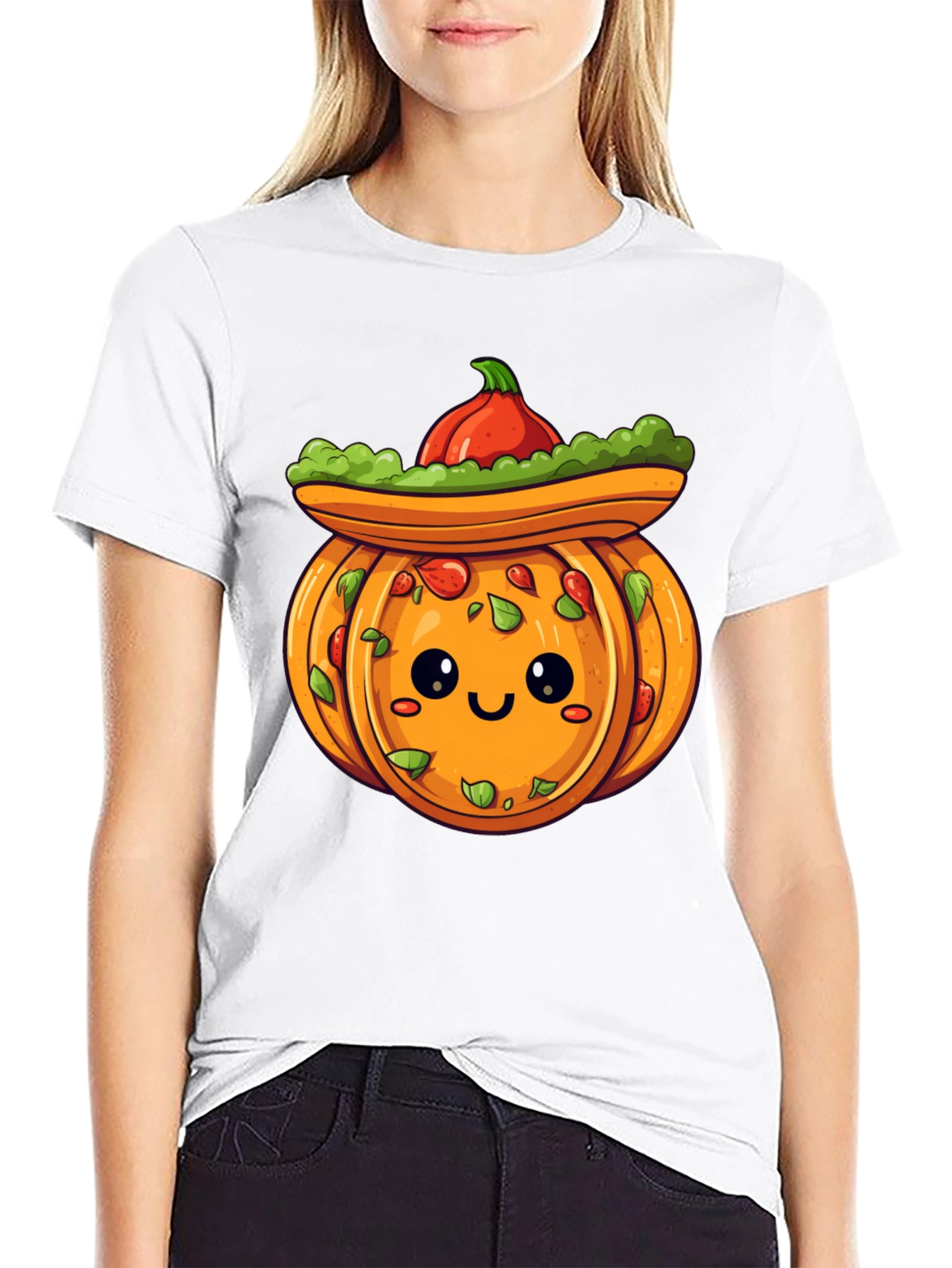 Cute Pumpkin Sombrero T-Shirt - Halloween Fiesta!