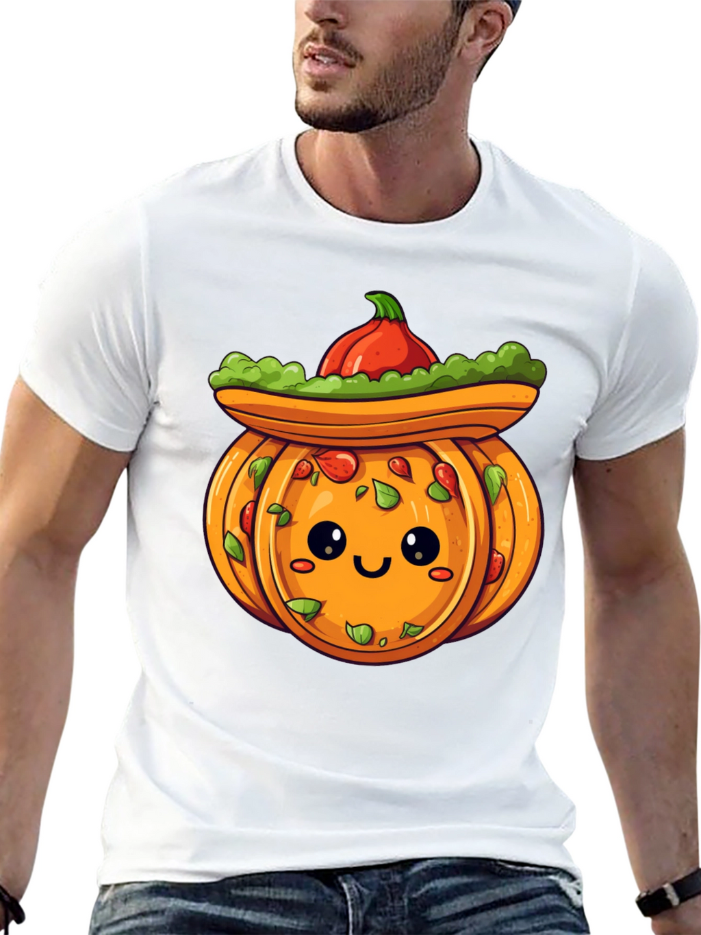 Cute Pumpkin Sombrero T-Shirt - Halloween Fiesta!