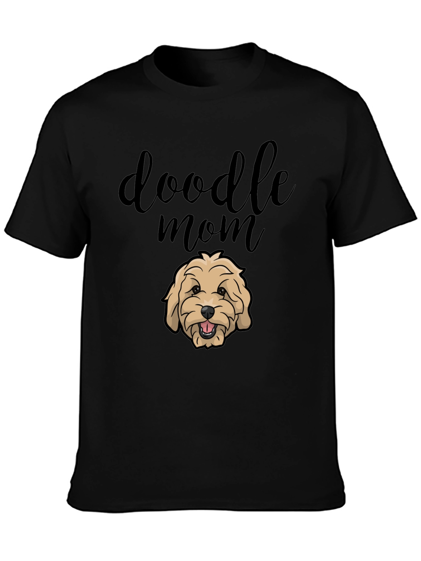Doodle Mom Graphic Tee - Black