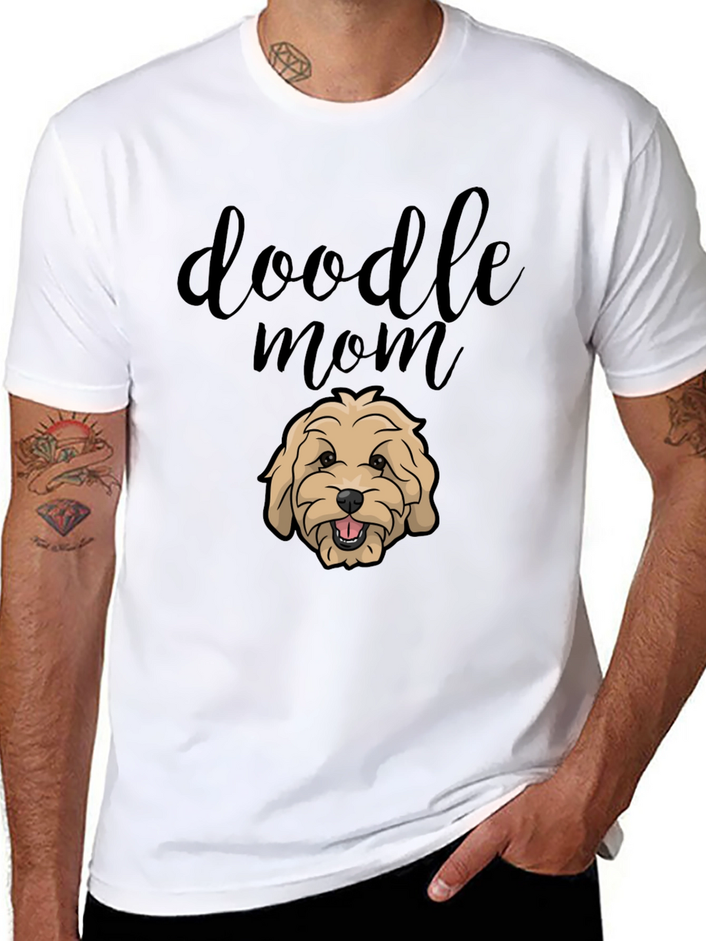 Doodle Mom Graphic Tee - Black