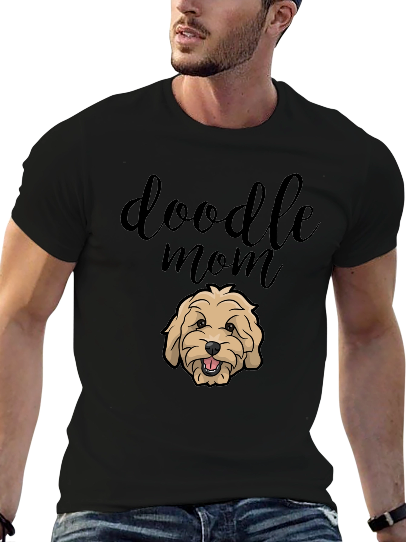 Doodle Mom Graphic Tee - Black