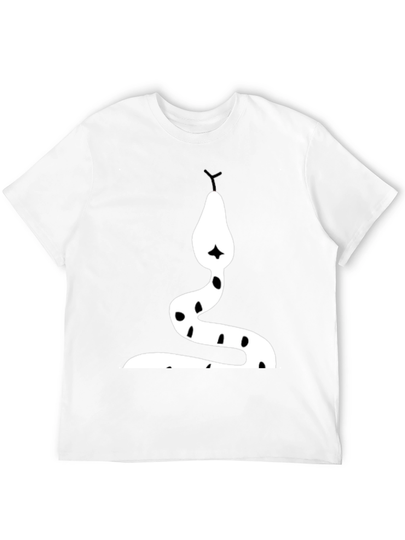 Snake Graphic Tee - Bold Black Cotton T-Shirt