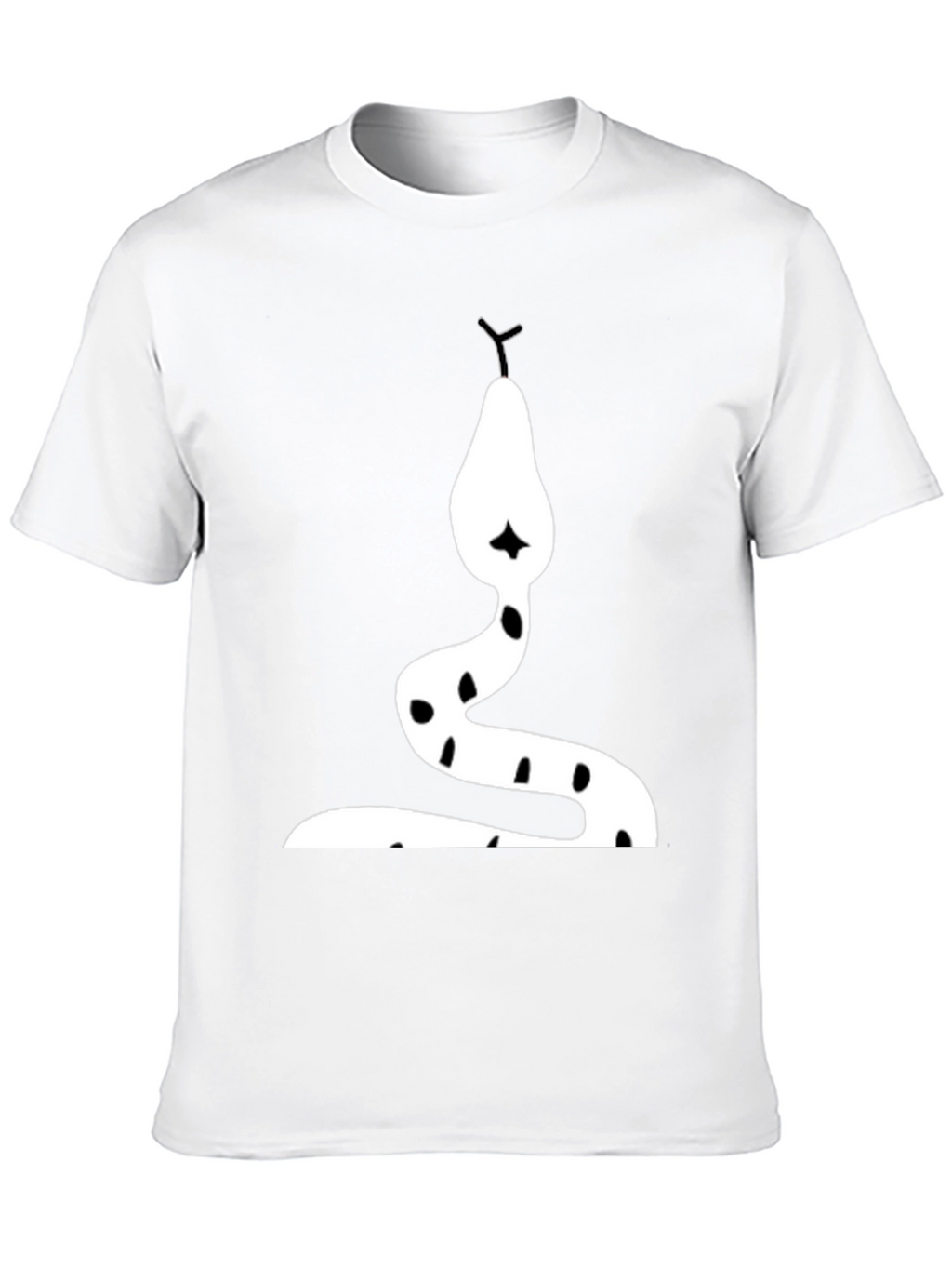 Snake Graphic Tee - Bold Black Cotton T-Shirt
