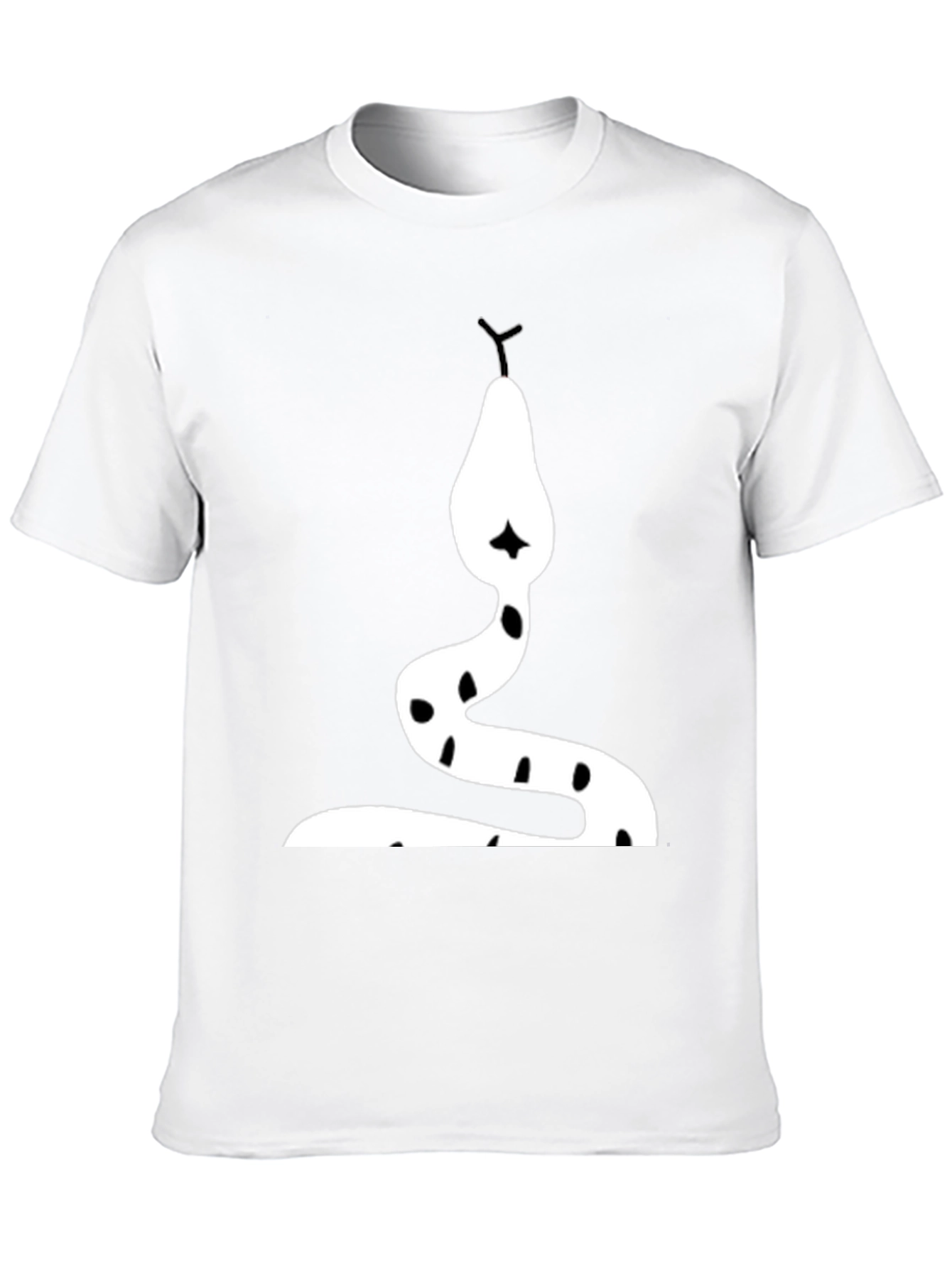 Snake Graphic Tee - Bold Black Cotton T-Shirt