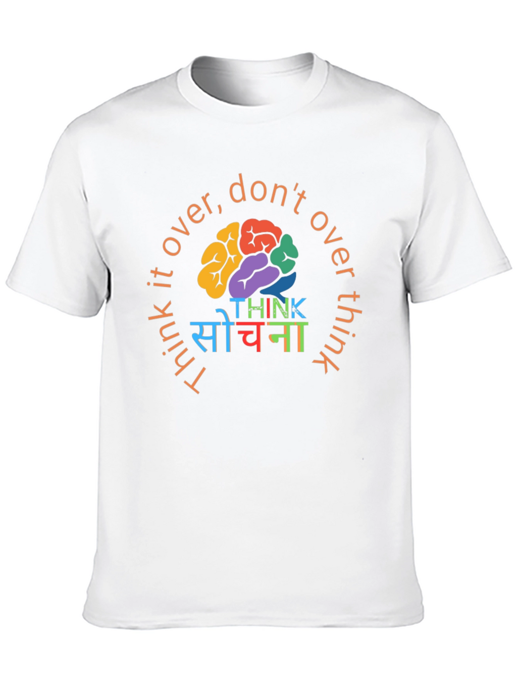 Think It Over Graphic Tee - Black Cotton T-Shirt