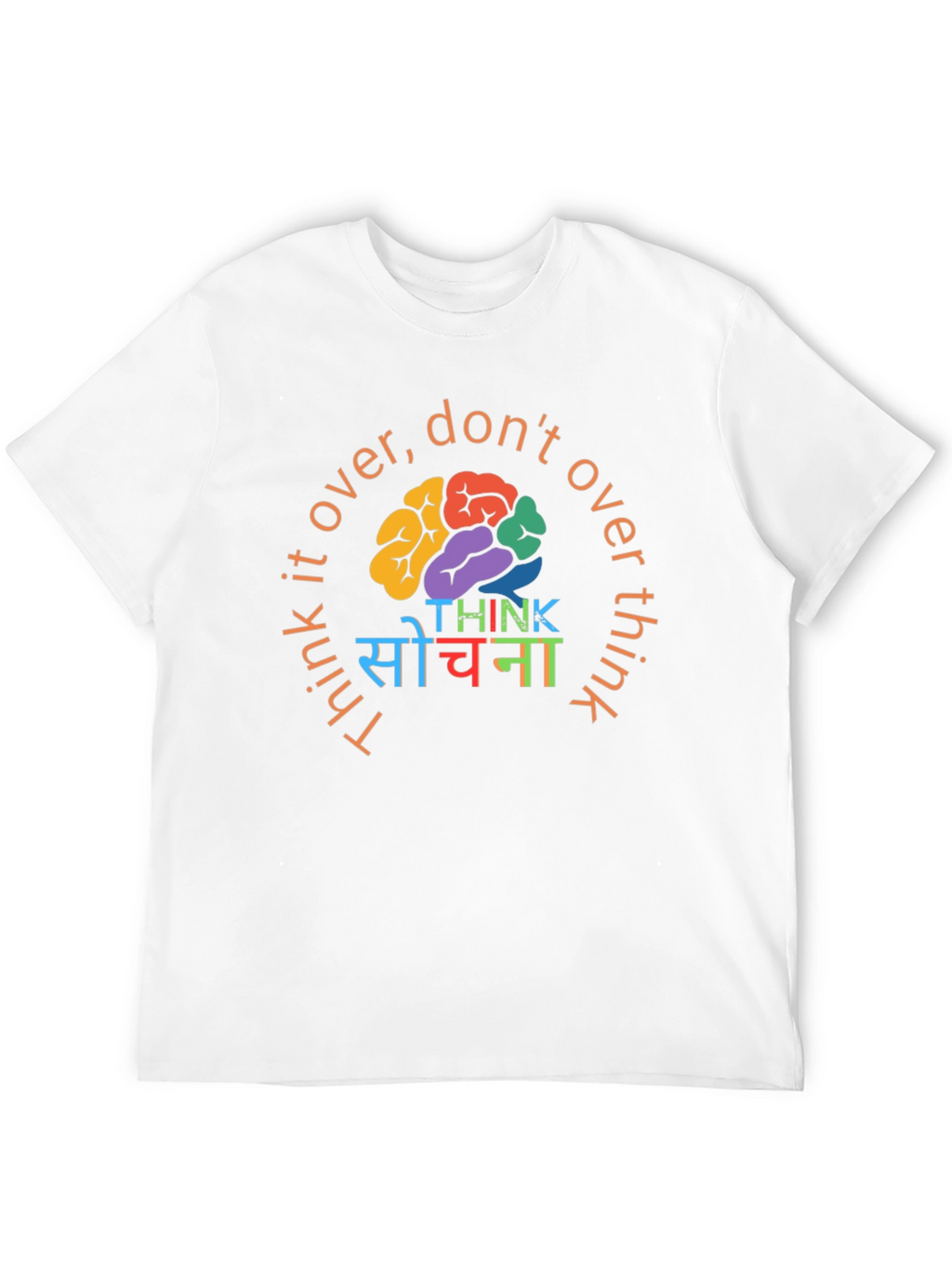 Think It Over Graphic Tee - Black Cotton T-Shirt