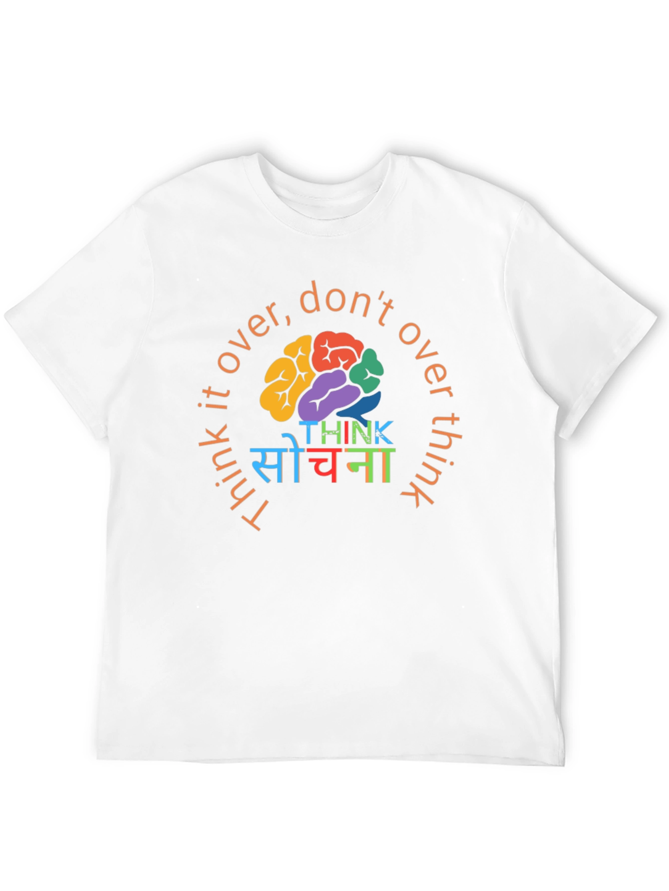 Think It Over Graphic Tee - Black Cotton T-Shirt