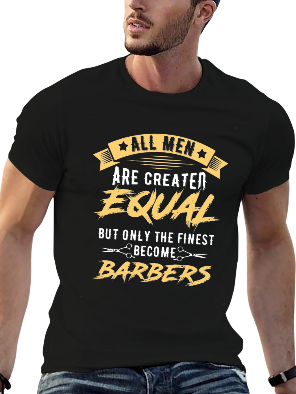 All Men Created Equal Barber T-Shirt