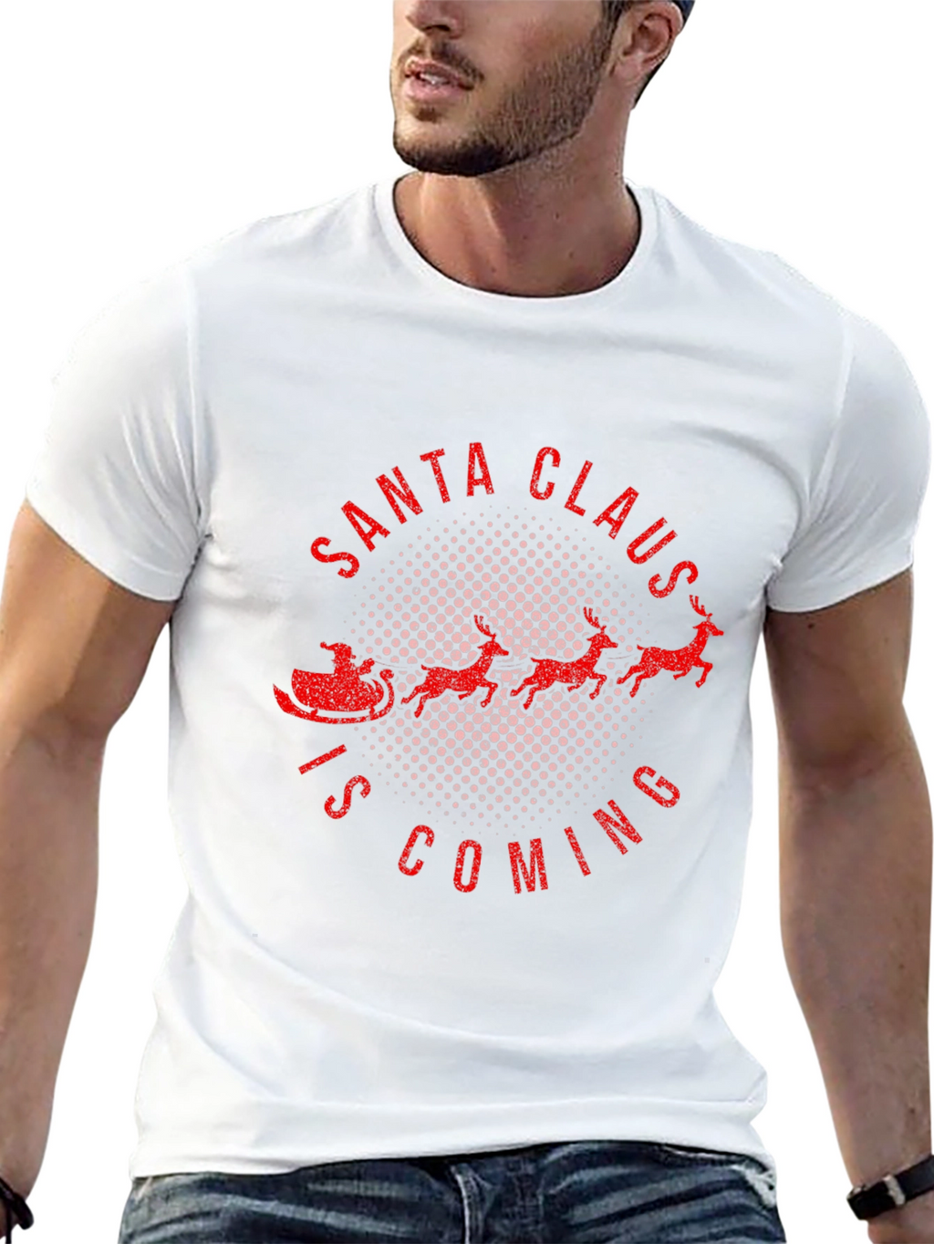 Santa Claus is Coming Black T-Shirt