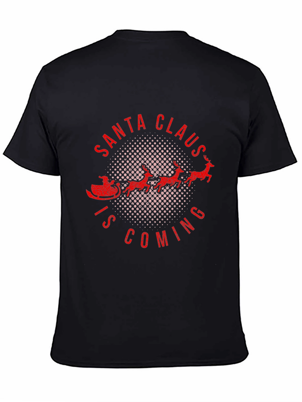 Santa Claus is Coming Black T-Shirt