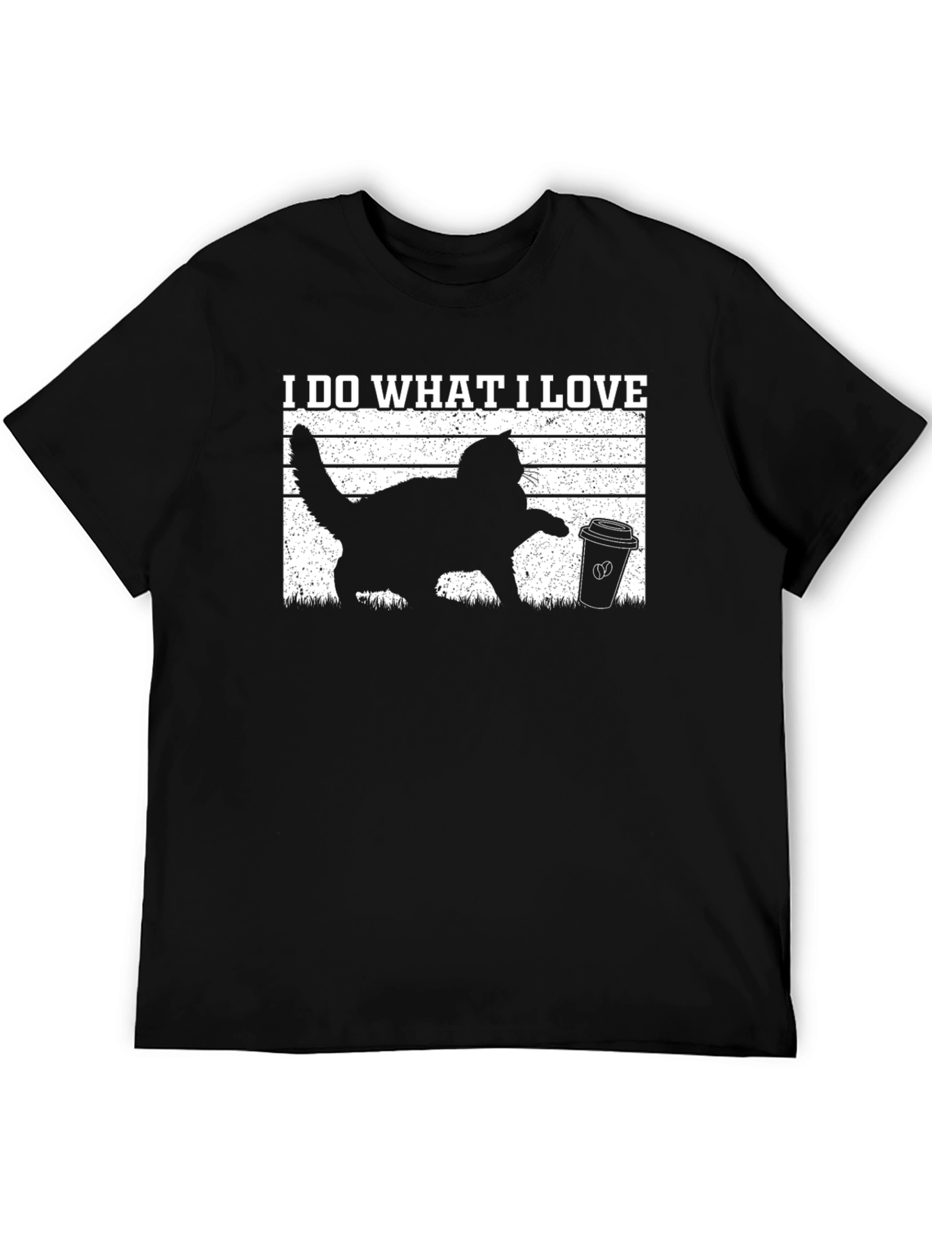 I Do What I Love Cat & Coffee Graphic Tee