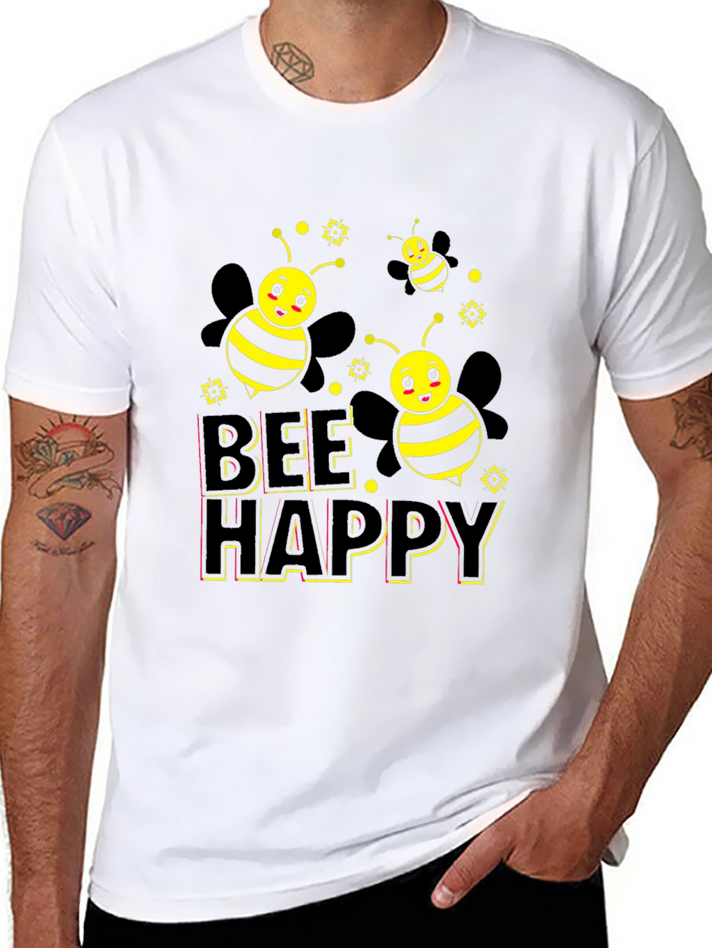 Bee Happy Graphic Tee - Unisex