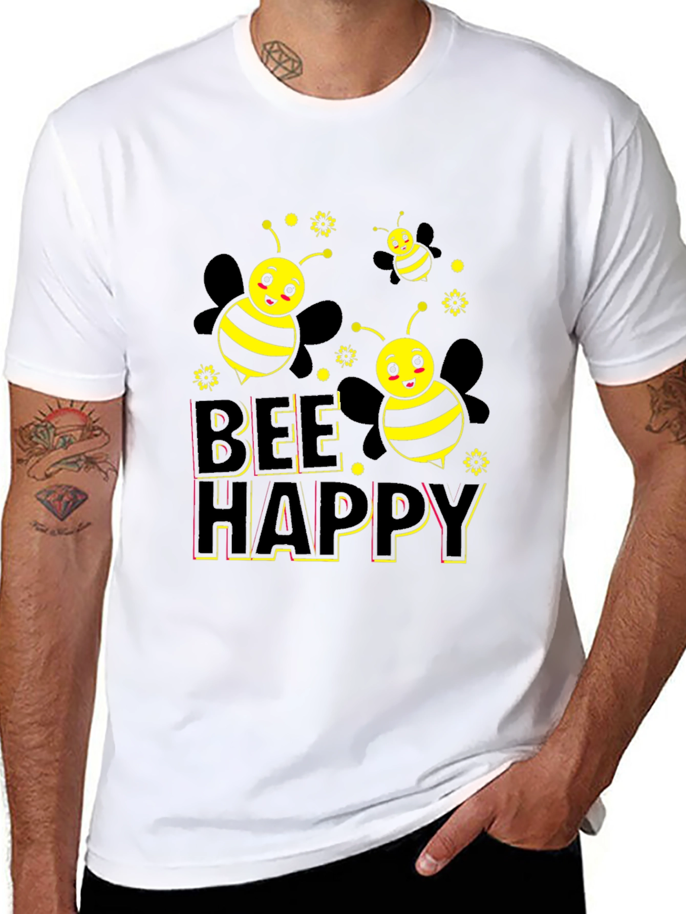 Bee Happy Graphic Tee - Unisex