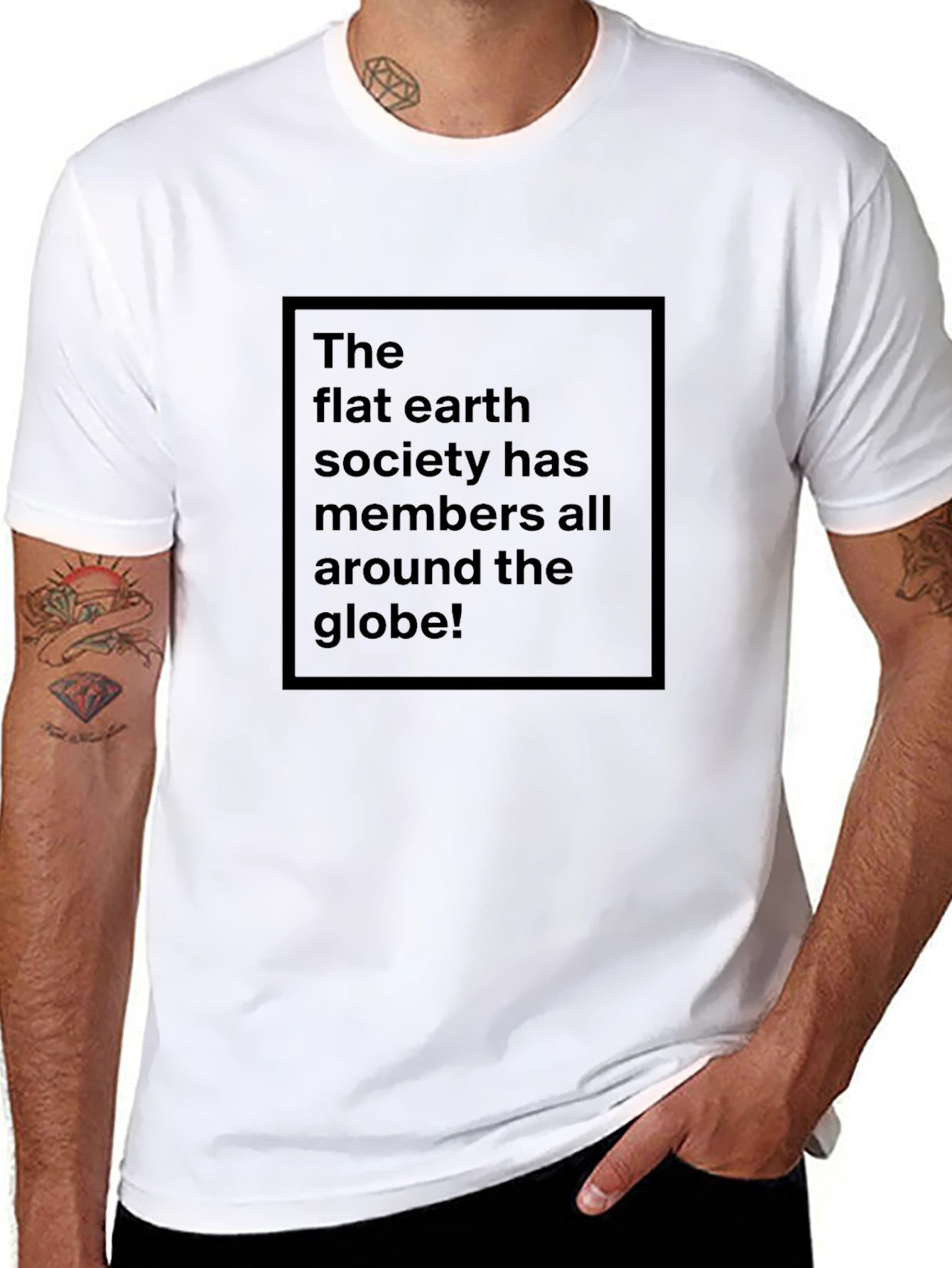 Flat Earth Society Tee - Black Humor T-Shirt