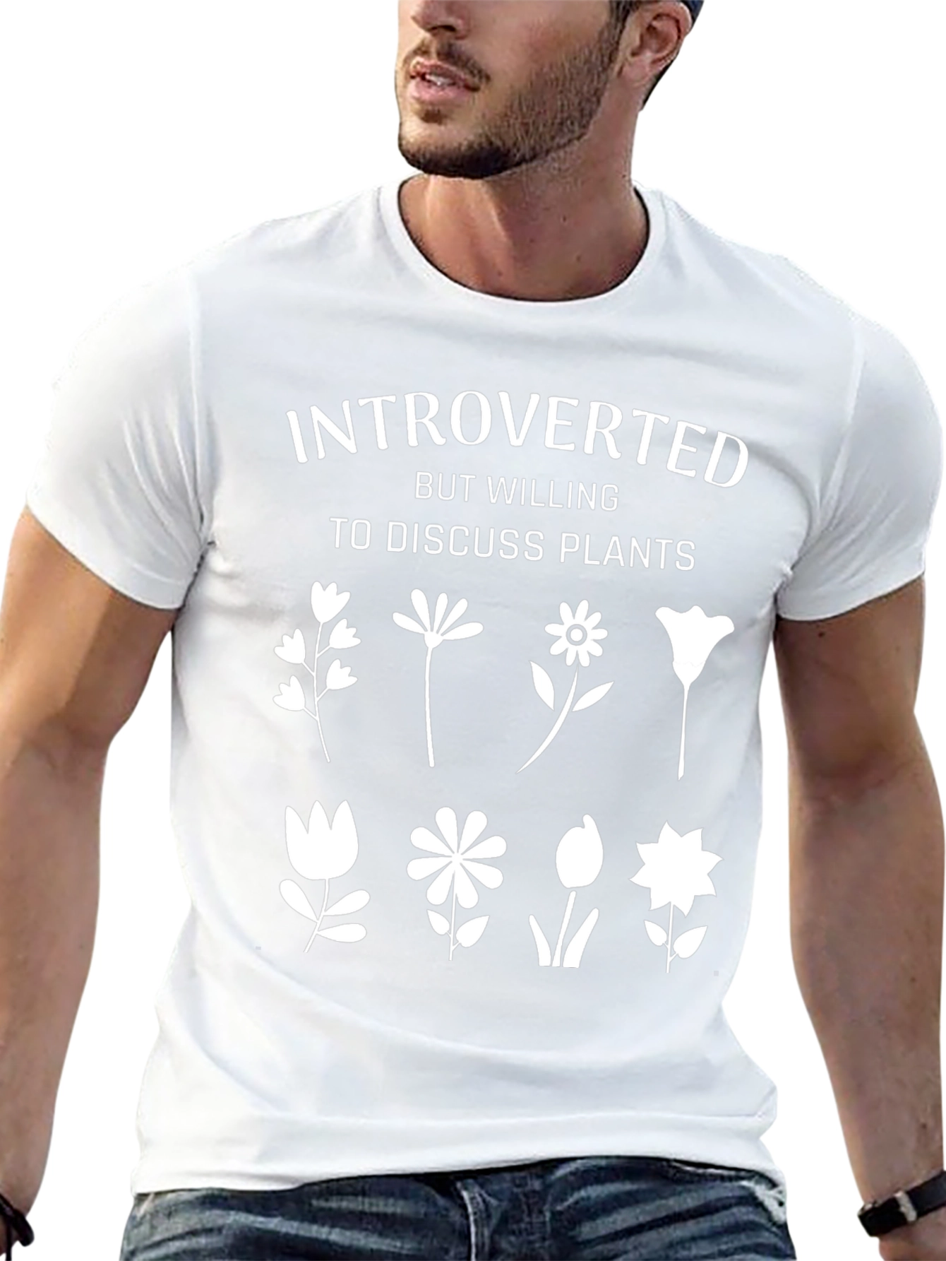 Introverted Plants Graphic T-Shirt