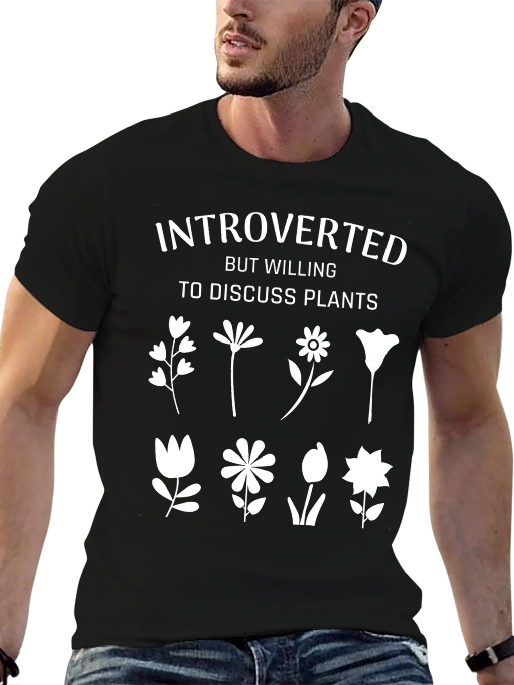 Introverted Plants Graphic T-Shirt