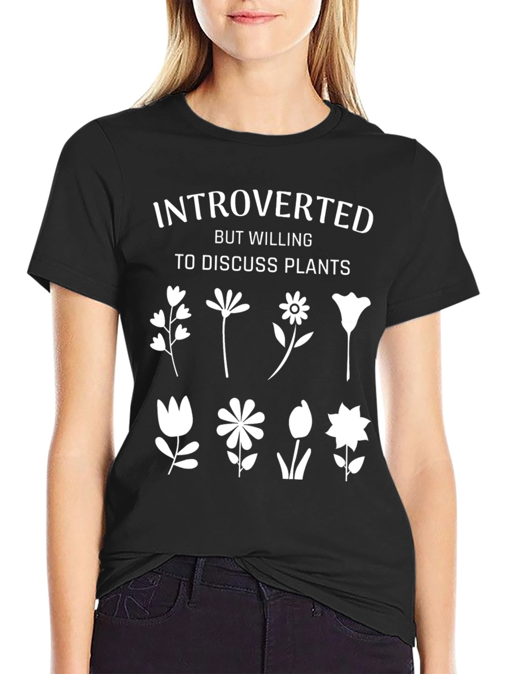 Introverted Plants Graphic T-Shirt