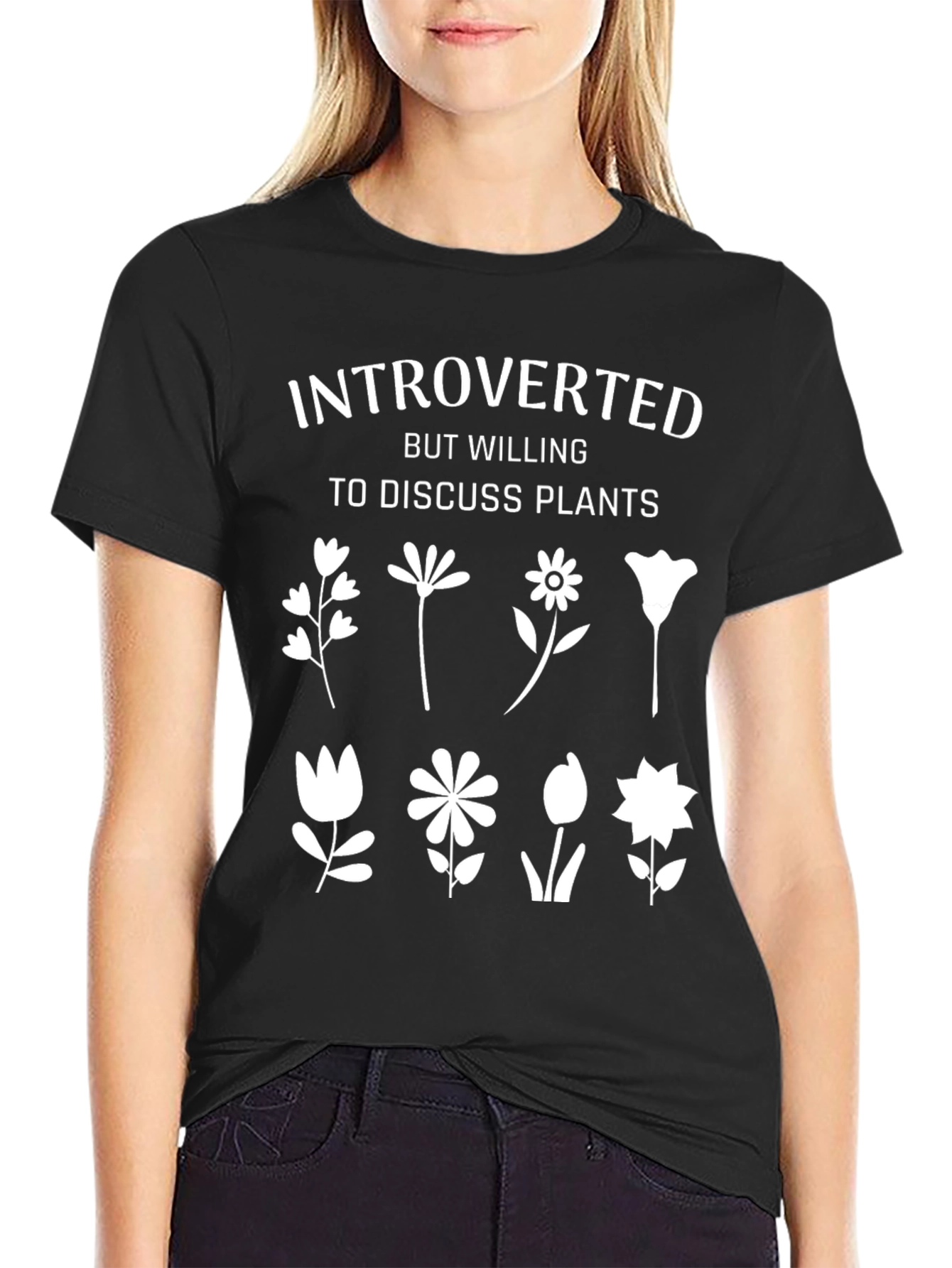 Introverted Plants Graphic T-Shirt