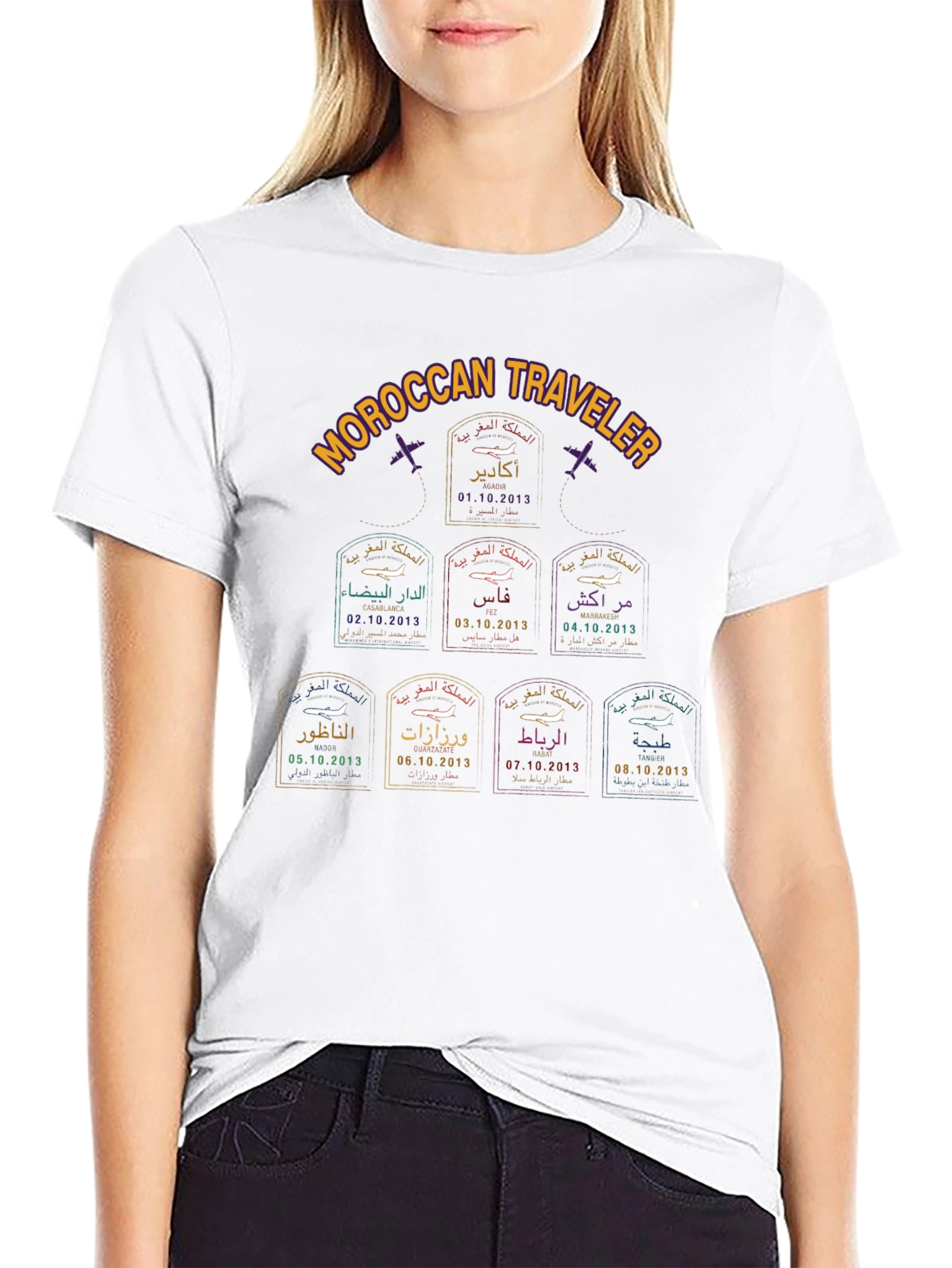 Moroccan Traveler Stamp T-Shirt