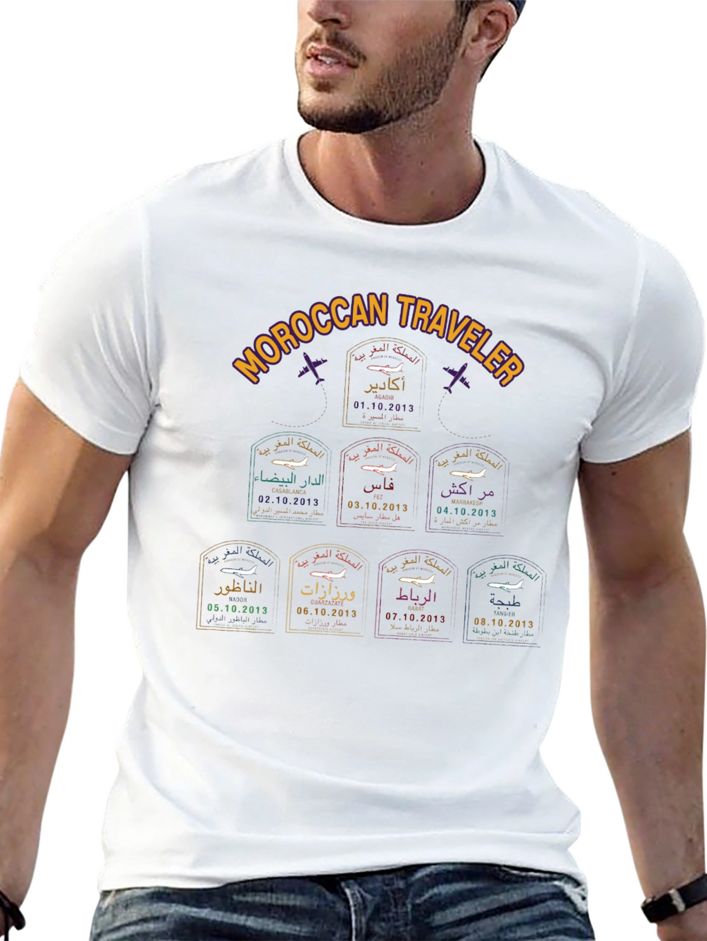 Moroccan Traveler Stamp T-Shirt