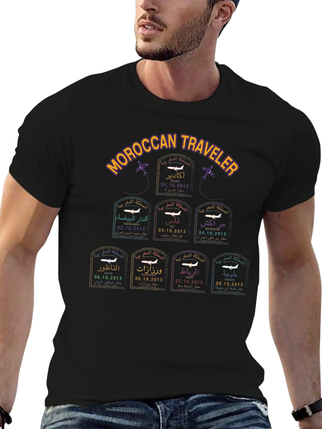 Moroccan Traveler Stamp T-Shirt