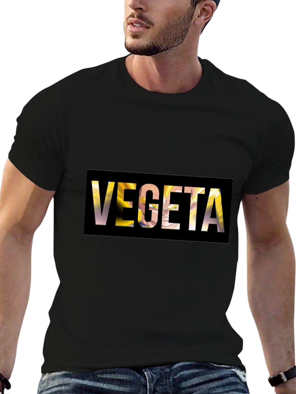 Vegeta Dragon Ball Z Black Graphic Tee