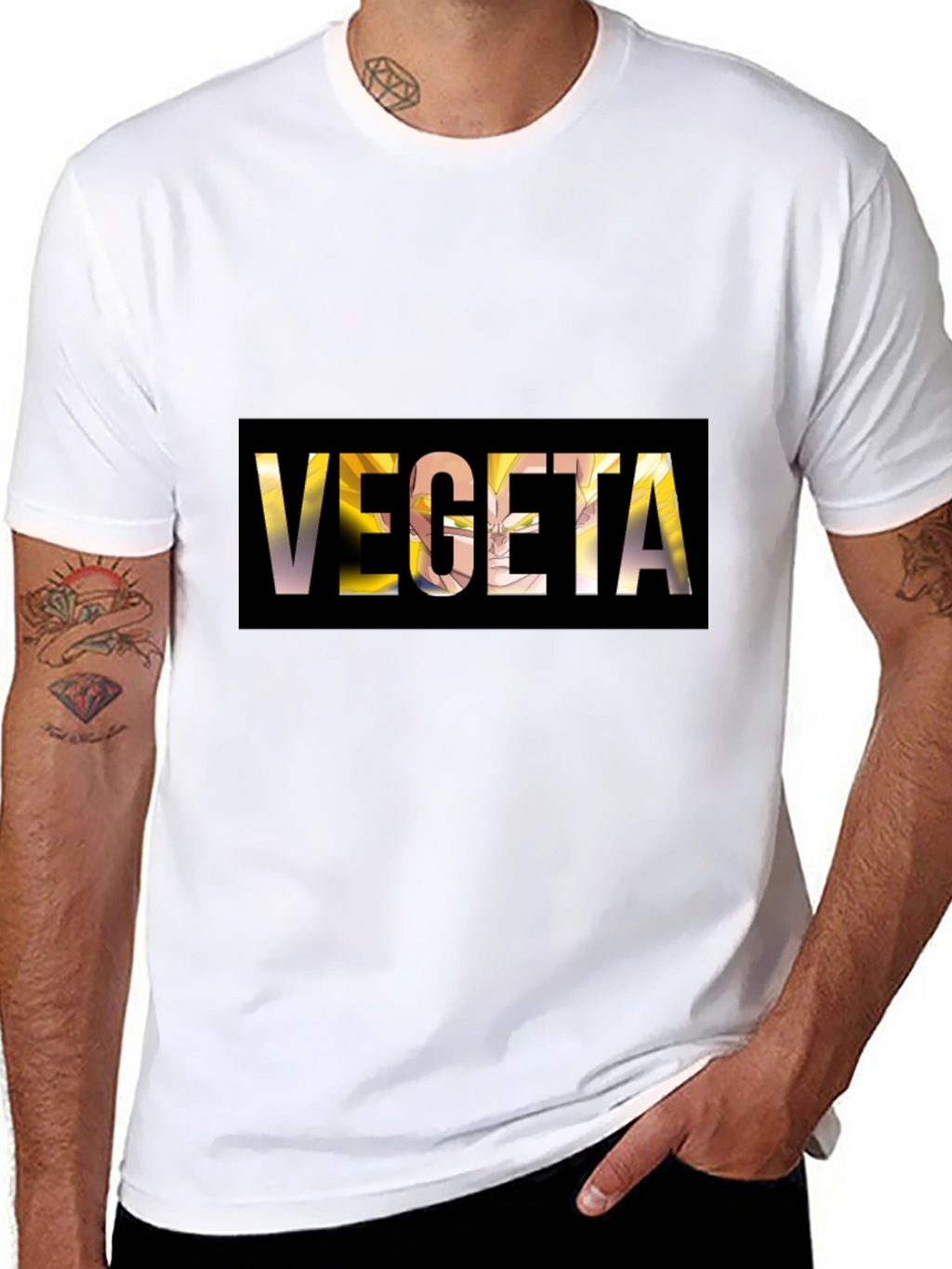 Vegeta Dragon Ball Z Black Graphic Tee