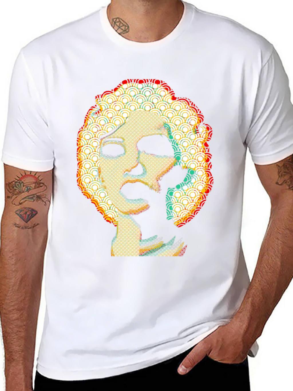 Abstract Marilyn Monroe Graphic Black Tee