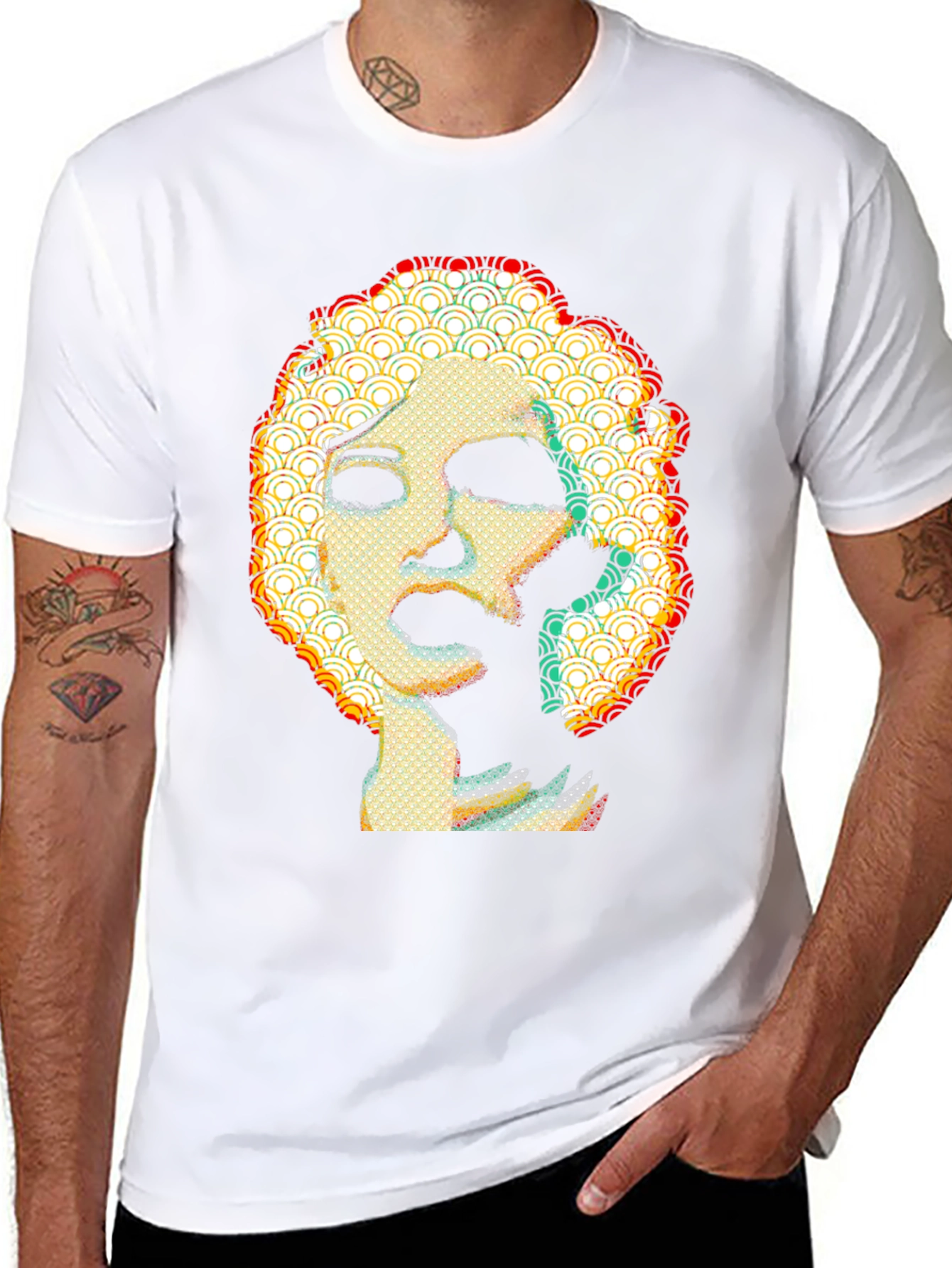 Abstract Marilyn Monroe Graphic Black Tee