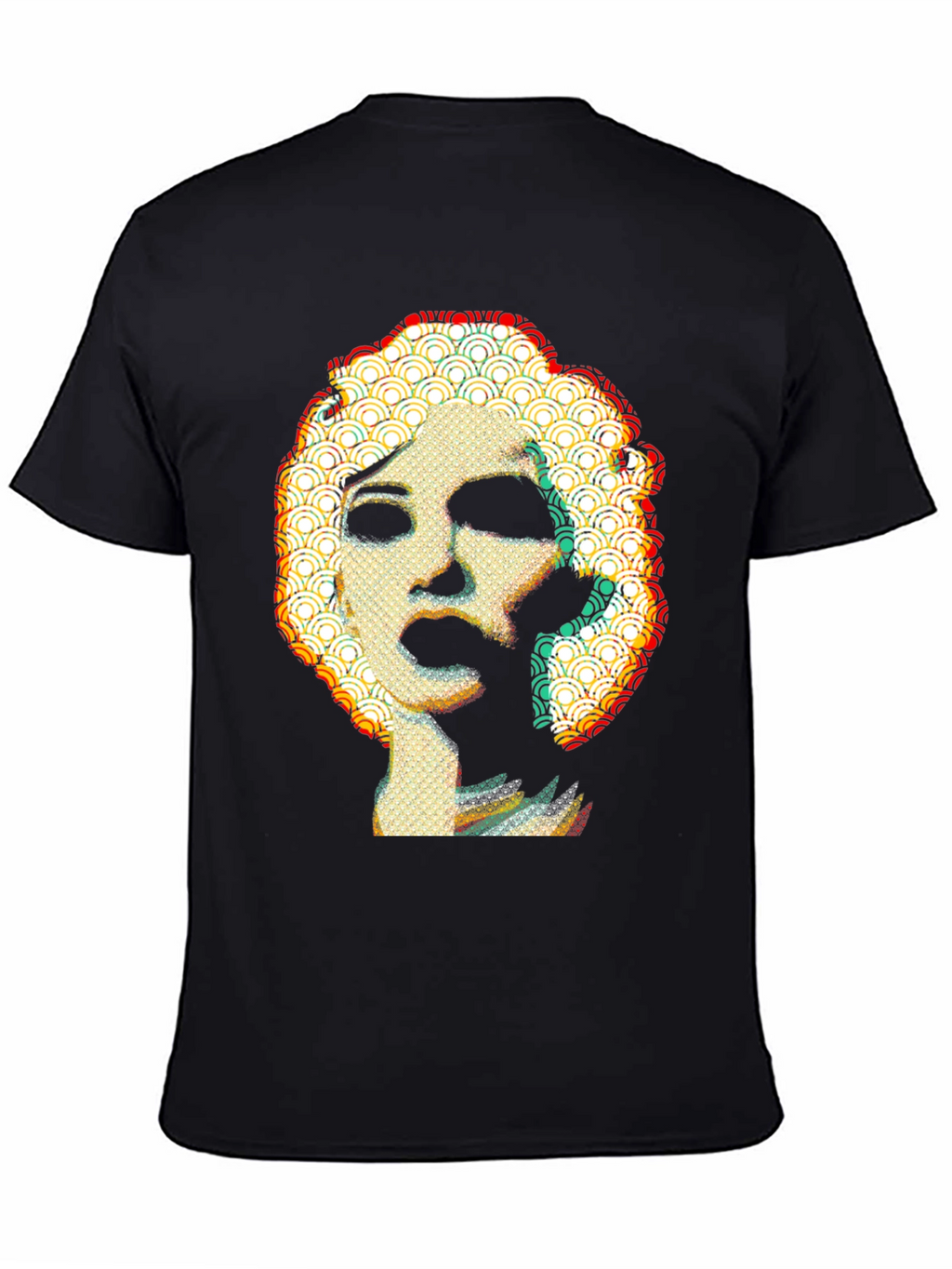 Abstract Marilyn Monroe Graphic Black Tee