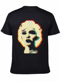 Abstract Marilyn Monroe Graphic Black Tee